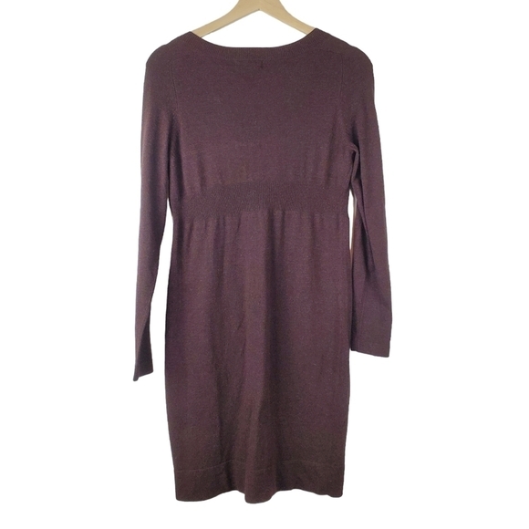 Bcbgmaxazria Cardigan Medium Brown Longline Single button Empire Waist cashmere - Picture 2 of 8